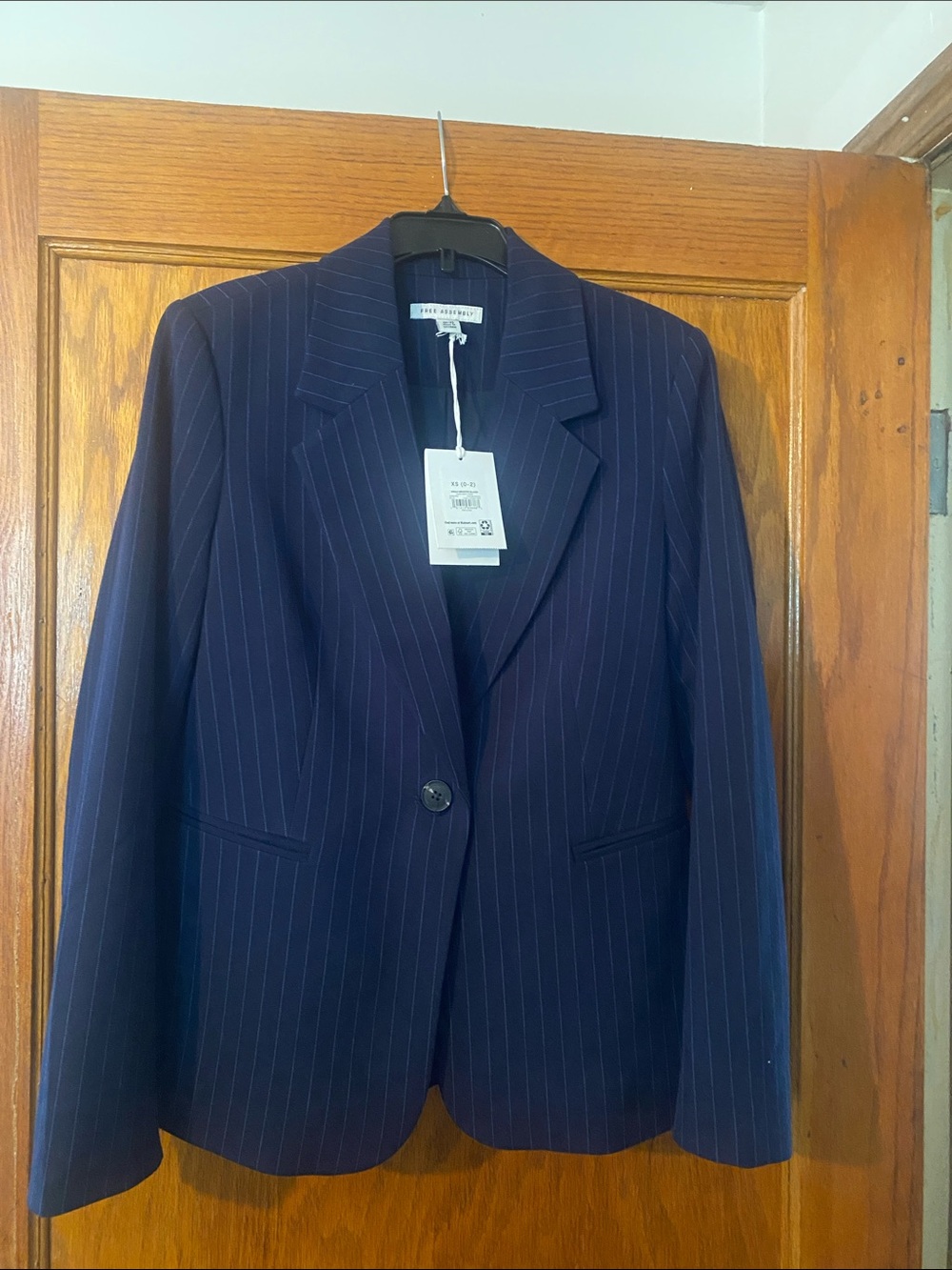 Single-Button Pinstripe Blazer - Navy by Banana Republic